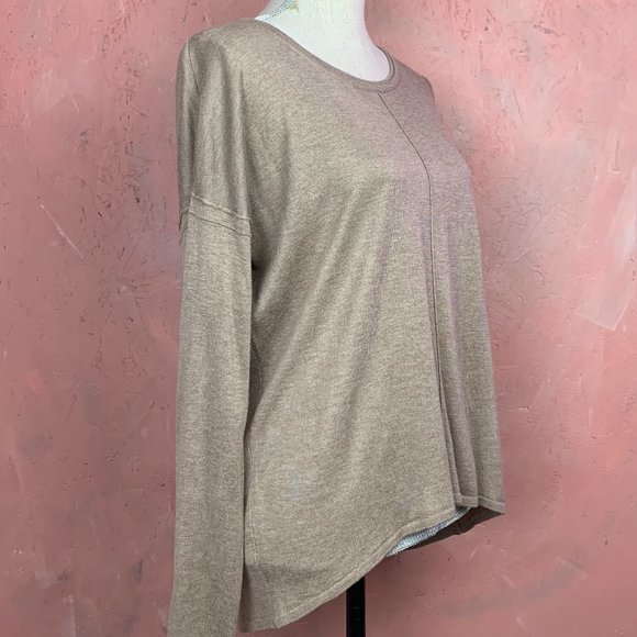 Flowy Taupe H&M Lightweight Knit Sweater/Flowy Sweater/Small H&M Sweater Neutral - Picture 7 of 9